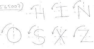 A figure has a line symmetry, if there is a line about which the figure may be. Cut The Bold Type English Alphabets Capital And Paste In Your Note Book Draw Possible Number Of Lines Of Symmetry For Each Of The Letter Which Of Them Have Rotational Symmetry
