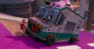 The vehicle is analogous to the hot dog van. Fortnite Spray An Ice Cream Truck Location Downtown Drop Challenge Gamewith