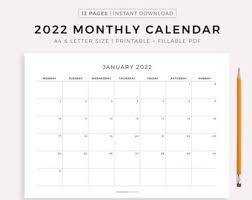 printable calendar etsy