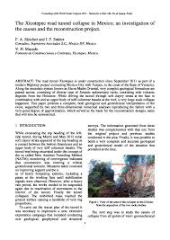 Alguna vez te has preguntado cuál es el formato que tienen las aplicaciones en android? The Xicotepec Road Tunnel Collapse In Mexico An Investigation Of The Causes And The Reconstruction Project Ita Library