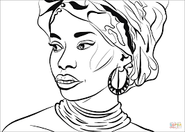 Download this adorable dog printable to delight your child. African Woman Coloring Page Free Printable Coloring Pages Coloring Library