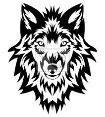 This is a ridiculously gorgeous tattoo of a wolf with great details on the hair and a few elements that stick to the background. Schone Wolf Tattoo Vector Wolf Kopf Als Design Element Auf Isolierte Wandsticker Schone Fleisch Wolf Myloview De