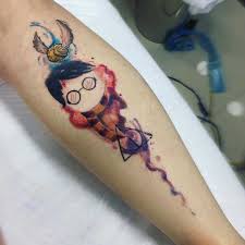 Harry potter tattoos movie tattoos. Harry Potter Tattoo Watercolor Best Tattoo Ideas Gallery