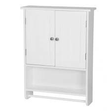 Bathroom wall cabinet single mirror door cupboard white wood by home discount. Wall Bathroom Cabinet Storage Unit Cupboard Pastoral Wooden 2 Doors One Shelf One Hanging Rail Woltu Eu