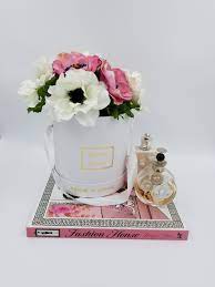Anemone Silk Floral Arrangements In Round Flower Box Floral Etsy Silk Floral Arrangements Silk Bouquet Floral Arrangements