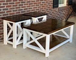Such x planks make the look more elegant. Slatted End Table Coffee Table End Table Set Rustic Coffee Tables Coffee Table Farmhouse