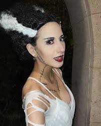 Last minute Frankenstein's Bride makeup, wig & costume for a Summerween  Party :)