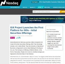 We Oixglobal Got Featured On Nasdaq Read More Https Www Nasdaq Com Press Release Oix Project Launches The First Plat Online Broker Nasdaq Business Quotes