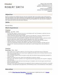 checker resume samples qwikresume