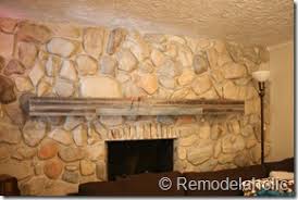 See more ideas about fireplace, fireplace wall, house interior. Remodelaholic Installing A Wood Mantel On A Stone Wall