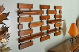 Vintage Belart Co Wall Shelf Teak Wood Mid Century Modern Wood Wall Art Decor Teak Wall Art Mid Century Modern Decor