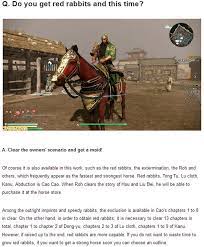 So, i wouldn't focus on . Very Useful Guide On How To Get Red Hare And Other Horses R Dynastywarriors