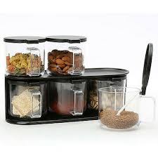 Begin your shopping experience today at macy's, and get the product delivered right to your doorstep! Food Kitchen Storage Equipment 6 Set Handle Jar Food Spice Canisters Kitchen Storage Container Rack Home Furniture Diy Itkart Org