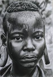 Complete view Charcoal pencils