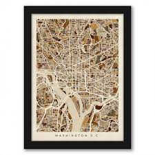 Maybe you would like to learn more about one of these? Americanflat Washington Dc Street Map New 4 By Michael Tompsett Black Frame Wall Art Target