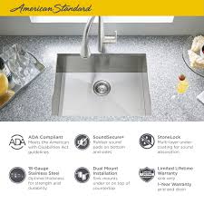 We did not find results for: American Standard 18sb6252211 075 Stainless Steel Edgewater 25 Drop In Or Undermount Single Basin Stainless Steel Kitchen Sink With Basket Strainer Basin Rack And Sound Dampening Technology Faucet Com