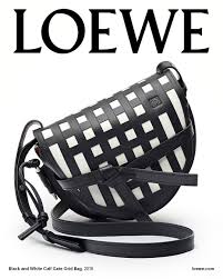 Black And White Bag Images Loewe Ss19 Campaign Loewe Jonathan Anderson Featuring The Gate Bag Grid In A Black White Lattice Design Inspired By Black And White Bags Loewe Bag Bags