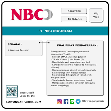 Lowongan kerja jadi astronaut nasa / model d pabrik grosir kualitas tinggi masker kustom masker kf94 bentuk korea masker wajah medis. Lowongan Kerja Pabrik Pt Nbc Lowonganpabrik Com Facebook