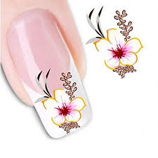 So i watched a toenail tutorial by love4nails on youtube and decided, hey lets give a shot, and i did this, which is similar but not the same. 1 Pcs 3d Nail Stickers Water Transfer Sticker Nail Art Manicure Pedicure Flower Abstract Fashion Daily 03773241 Buy Online In Botswana At Botswana Desertcart Com Productid 83210257