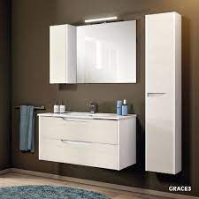 14 mar 2014 un pannello lavagna ha coperto le vecchie piastrelle e gli specchi spaiati di recupero con il mobile da bagno e realizzato con cassette di. Mobile Bagno Sospeso Da 80 Grace 3 Cassetti Con Specchio E Lampada A Led