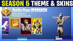 Season 5 of fortnite has just begun and already dataminers are all over it, revealing the new skins, cosmetics, weapons and extras. New Fortnite Season 5 Battle Pass Leaks And Information New Theme Skins And More Youtube