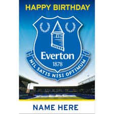 Everton fc have revealed the new club badge design most popular with its supporters, after a previous redesign was criticised. Everton Fc Birthday Card Crest Design Personalise Com