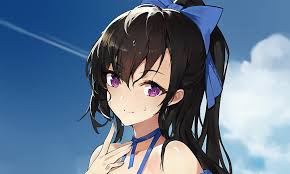 Purple eyes someday purple eyes for sure purple eyes you and i. Hd Wallpaper Anime Original Black Hair Girl Purple Eyes Wallpaper Flare