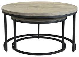 Shop for round modern coffee tables and the best in modern furniture. Drey Round Nesting Coffee Tables Set Of 2 Industrial Coffee Table Sets By Moe S Home Collection