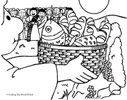 Categories animal related coloring pages: 5 Loaves And 2 Fish Coloring Pages Coloring Home