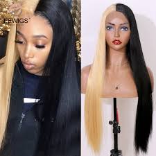Blonde hair not just gives a cool look to black guys, but also causes a unique, stylish change in their overall personality. Half Blonde Half Black Wig 57 Off Ser Com Bo