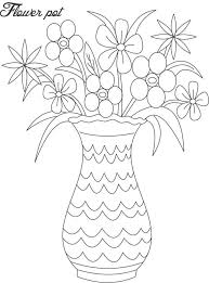 Flower Pot Clipart Clipart Best Flower Drawing Flower Vase Drawing Flower Coloring Pages