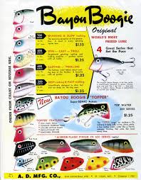 Whopper Stopper Bayou Boogie Vintage Color Chart Vintage