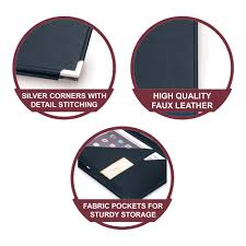 Samsill Classic Collection Business Padfolio, Executive Portfolio, Faux  Leather, Silver Corners, Resume Document Organizer, 8.5 x 11 Writing Pad,  Navy: Binders & Binder Accessories: Amazon.com.au