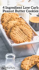 Flourless Peanut Butter Cookies Low Carb Keto Gluten Free Grain Free Su Low Carb Peanut Butter Cookies Flourless Peanut Butter Cookies Sugar Free Cookies