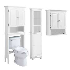 A bathroom cabinet with a low profile and multiple compartments and shelves supplies loads of storage space without taking up too much room. Wakefield No Tools Bath Furniture Bed Bath Beyond