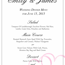 Other types of events like charity dinner galas, fundraisers, art gallery openings, movie or play premieres, award ceremonies, etc. 5 Free Wedding Menu Templates