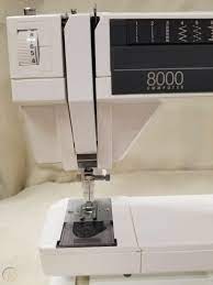 Noted for its quiet operation, it also has many fine features: Elna 8000 Computer Sewing Machine W Accessories 1988699981