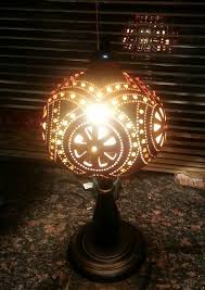 Latest Creation Beaded And Carved Gourd Lamp Su Kabagi Lamba Sanat