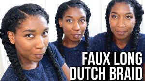 Browse hollywood's best braided hairstyles. Faux Long Dutch Braids W Synthetic Hair Naptural85 Youtube