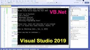Our vb books on amazon's kindle store. Visual Studio 2019 Vb Net How To Create Your First Program Super Hello World Source Code Youtube