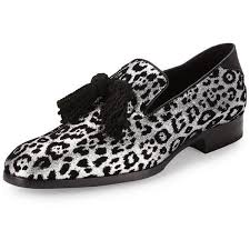 Black And White Loafers With Tassels Jimmy Choo Foxley Men S Glitter Leopard Print Tassel Loafer 750 Liked On Polyvore Featuring Men S Leopard Print Shoes Dress Shoes Men Mens Tassel Loafers