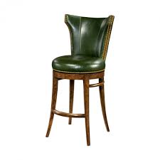 Green Leather And Mahogany Bar Stool Goods Home Furnishings Bar Stools Furniture