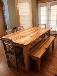 Rustic Solid Hickory Farmhouse Table On Etsy 1 100 00 Dining Room Interiors Hickory Furniture Farmhouse Dining Room