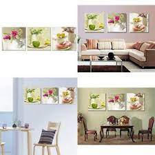 I hung it on grey walls and the trim is white in room. Framed White Floral In Dining Room Canvas Wall Art Prints Picture Home Decor Ebay