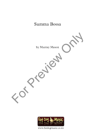 Summa Bossa By Murray Mason J W Pepper Sheet Music