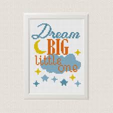 Detail facric and very visual appealing baby related patterns to download for free. Dream Big Little One Cross Stitch Pattern Nursery Art Baby Etsy Baby Cross Stitch Patterns Animal Cross Stitch Patterns Cross Stitch Patterns