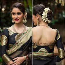 Black And Gold Combination Blouse Designs Pin By Parita Suchdev On Blouse Designs Saree Blouse Designs Latest Boat Neck Blouse Design Indian Saree Blouses Designs