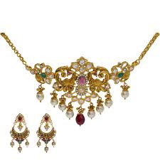 22k Yellow Antique Gold 2 In 1 Choker Vanki Chandbali Earrings Set W Virani Jewelers Get info of suppliers, manufacturers, exporters, traders of peacock earrings for buying in india. usd