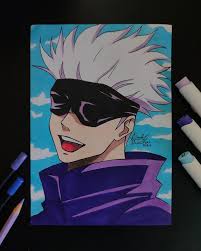 Desenho da live de sexta ✨ Satoru Gojo - Jujutsu Kaisen Muito obrigada a  todos que participaram da live, foi muito legal ter vocês junto comigo, foi  quase 3 horas de live