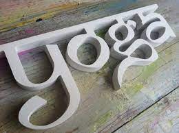Wall Decor Yoga Sign Wooden Letters Pilates And Yoga Studio Decor Home Decor Wall Art Rustic Decor Cottage Decor Gift Yoga Studio Decor Studio Decor Yoga Studio